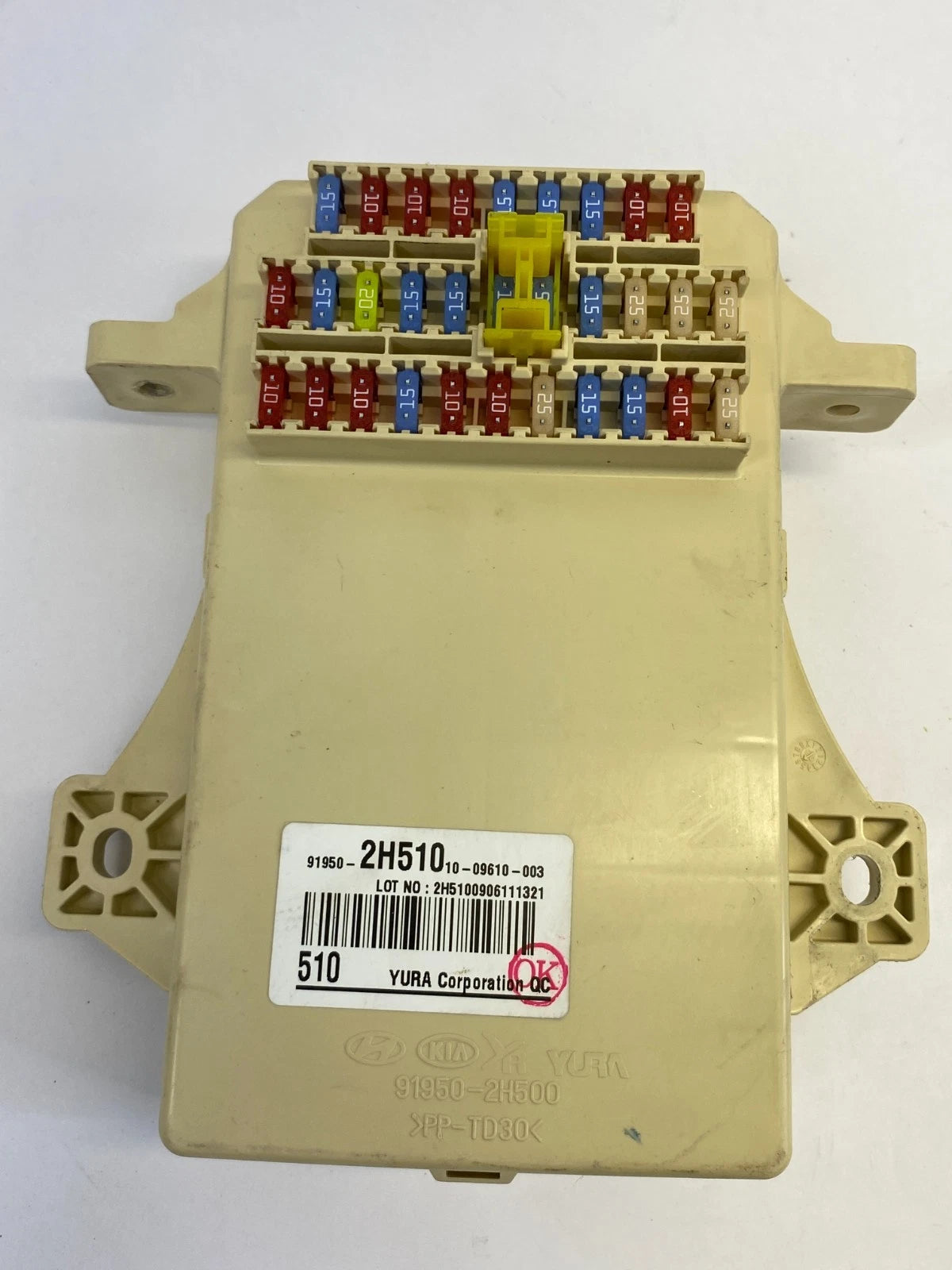 2007-2010 HYUNDAI ELANTRA 2.0L INTERIOR CABIN FUSE BOX RELAY JUNCTION 919502H510