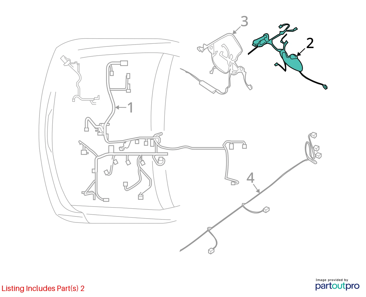 2005-2008 NISSAN XTERRA FRONT LEFT SIDE DOOR WIRE HARNESS WIRING 24125-EA001 OEM
