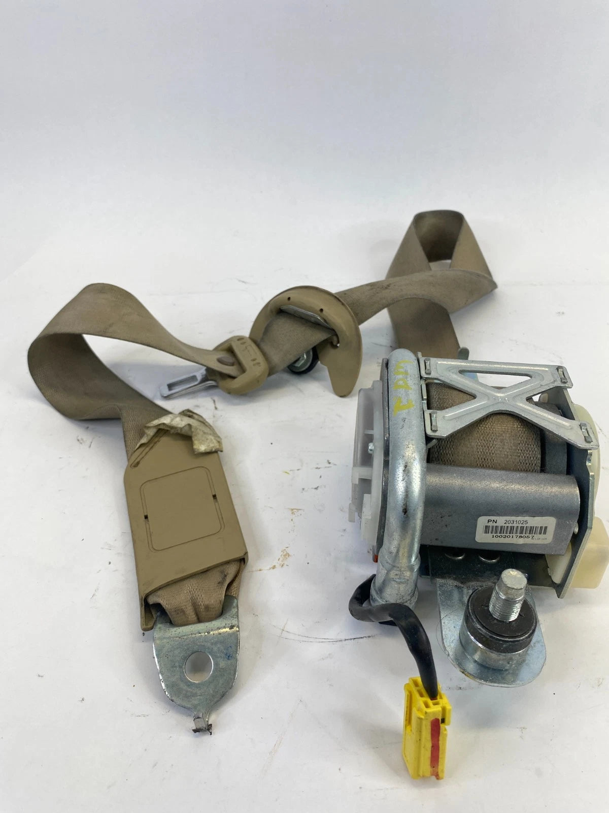 2008-2011 HONDA ACCORD FRONT LEFT DRIVER SEAT BELT RETRACTOR IVORY 2031025 OEM