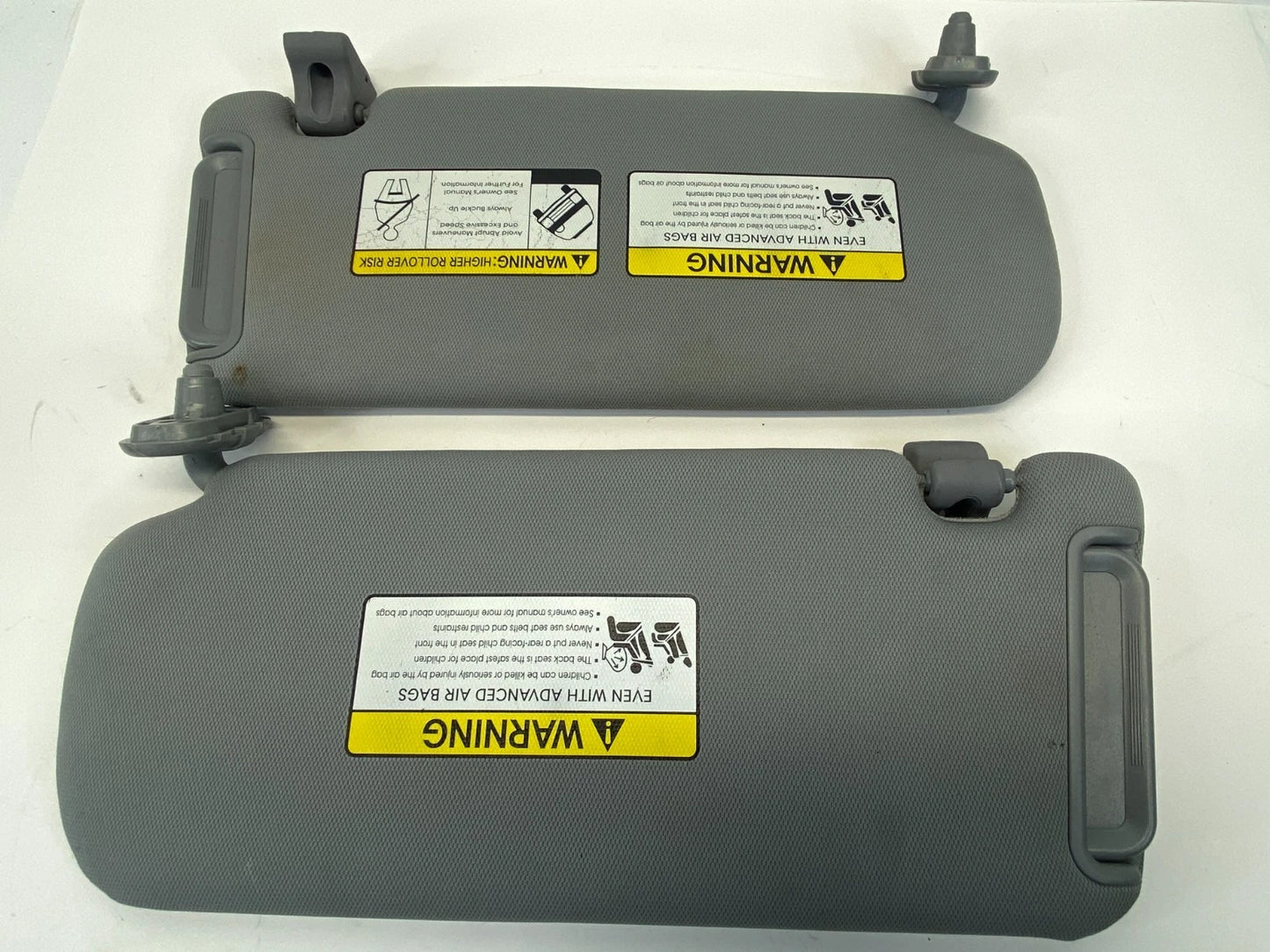2011-2015 KIA SORENTO LEFT & RIGHT SIDE SUN VISOR GRAY SUNVISOR W/ MIRROR OEM