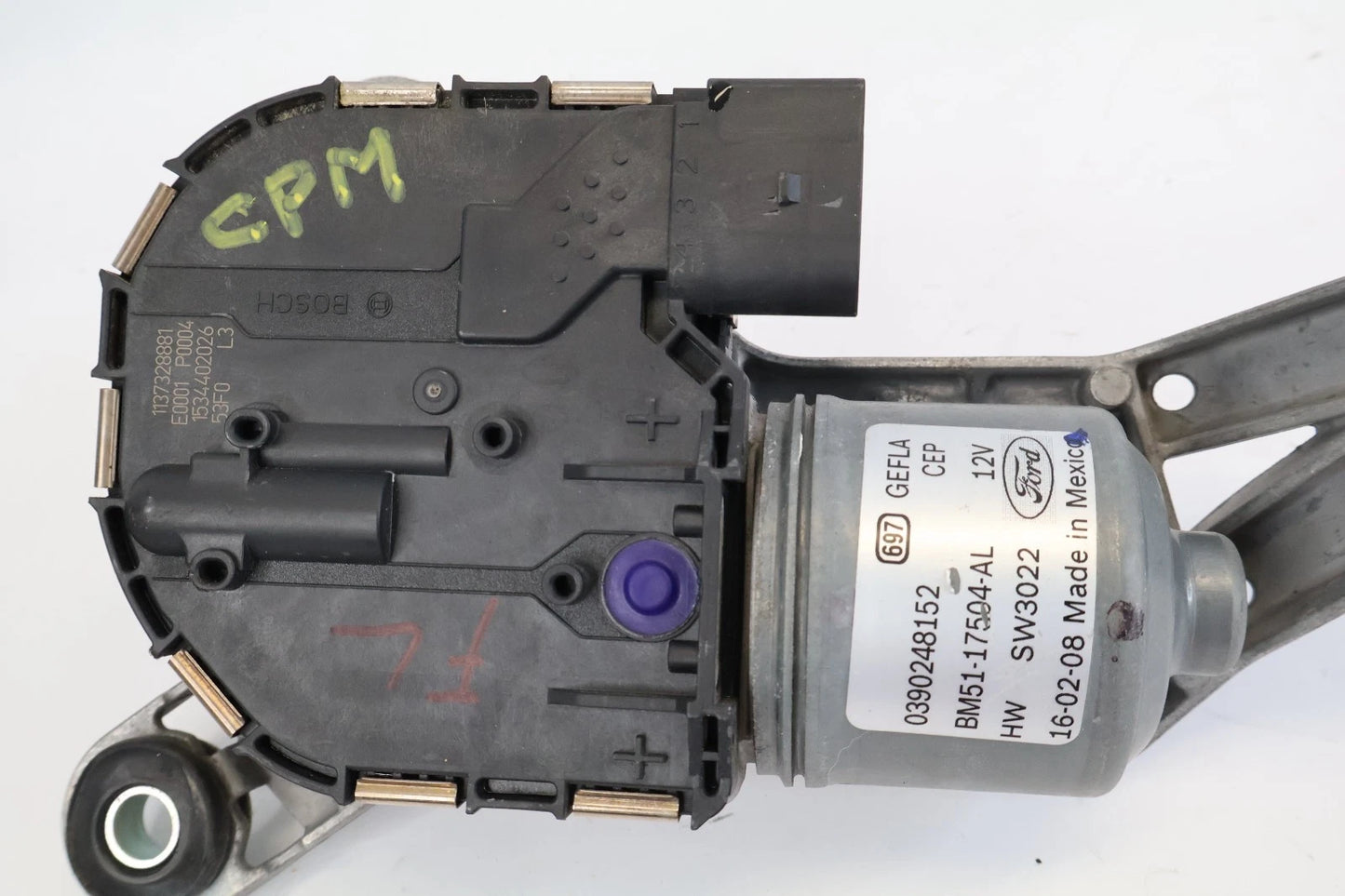 2012-2018 FORD FOCUS FRONT LEFT DRIVER WINDSHIELD WIPER MOTOR OEM BM51-17504-AL