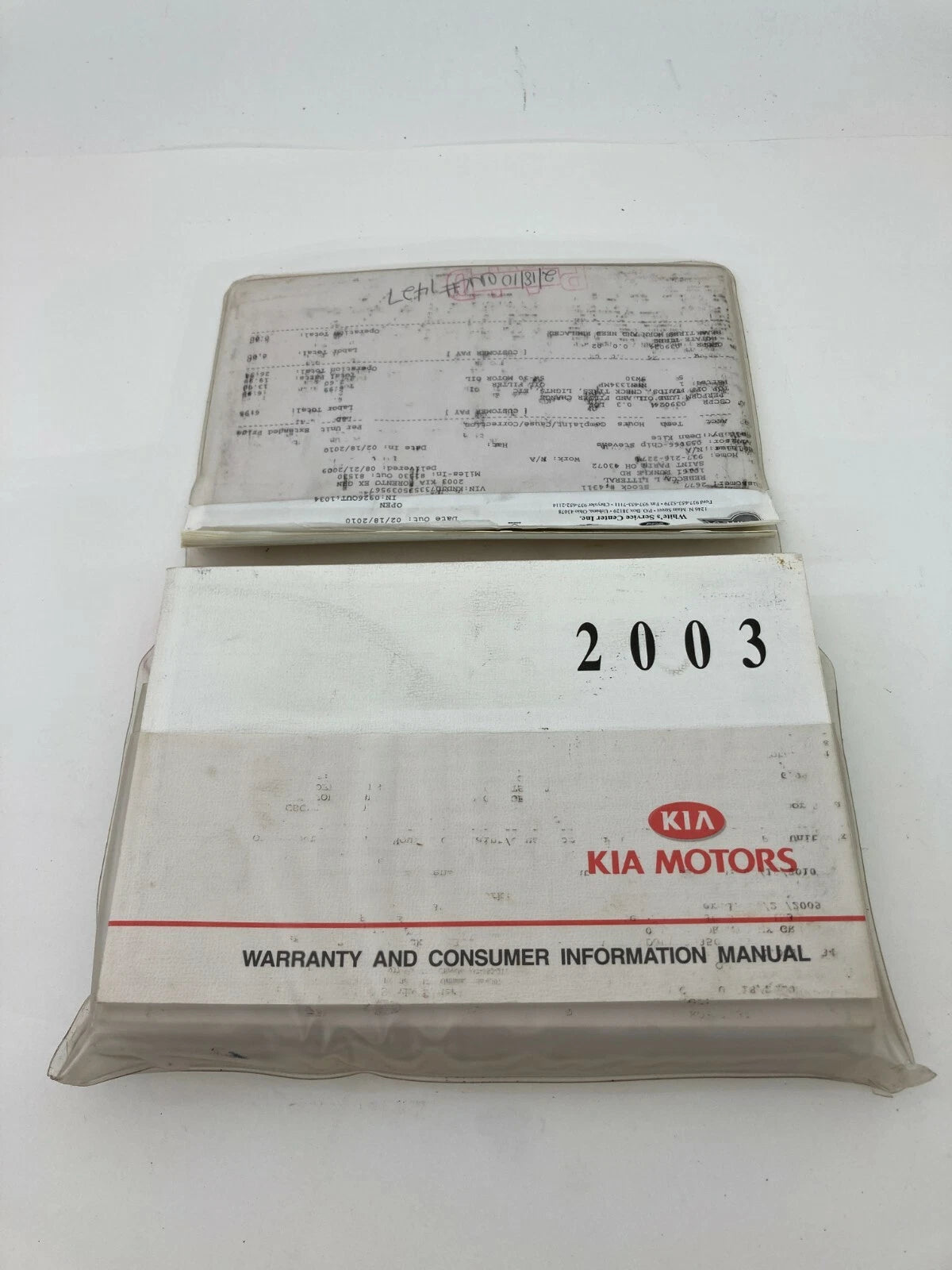 2003 03 KIA SORENTO WARRANTY INFORMATION OWNERS MANUAL OEM