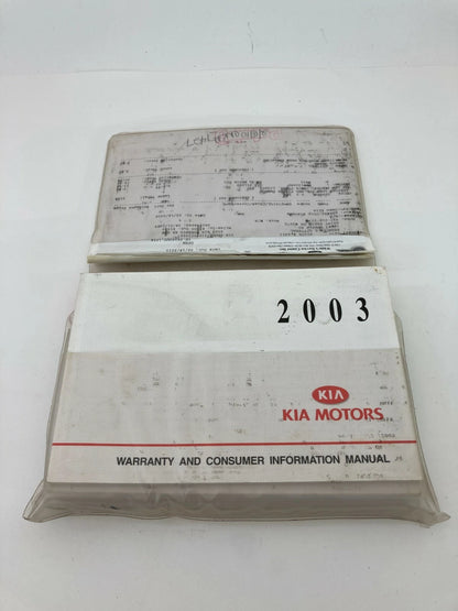 2003 03 KIA SORENTO WARRANTY INFORMATION OWNERS MANUAL OEM