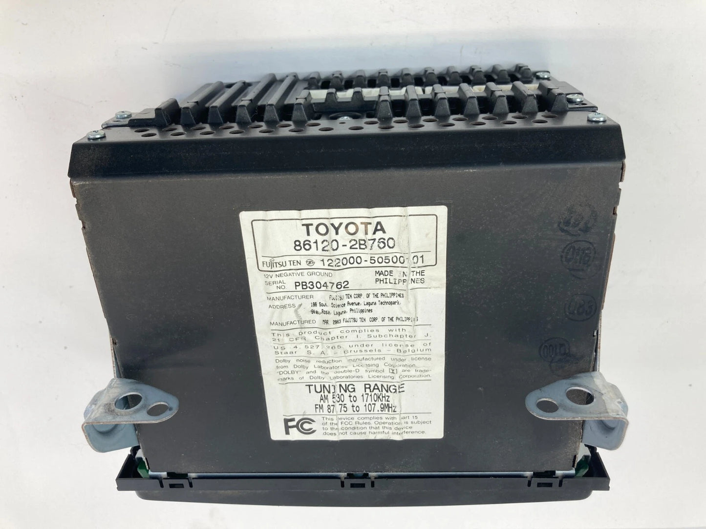 2003 03 TOYOTA CELICA AM FM RADIO CD CASSETTE PLAYER RECEIVER 86120-2B760 OEM