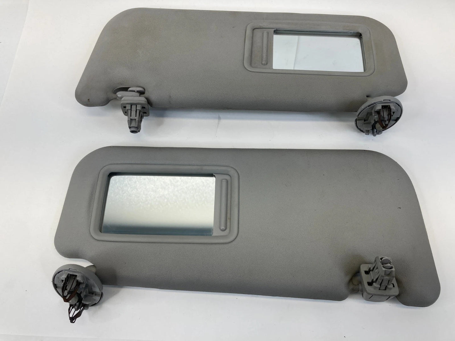 2009-2013 TOYOTA COROLLA LEFT & RIGHT SIDE SUNVISOR SHADE PAIR SET W/ MIRROR OEM