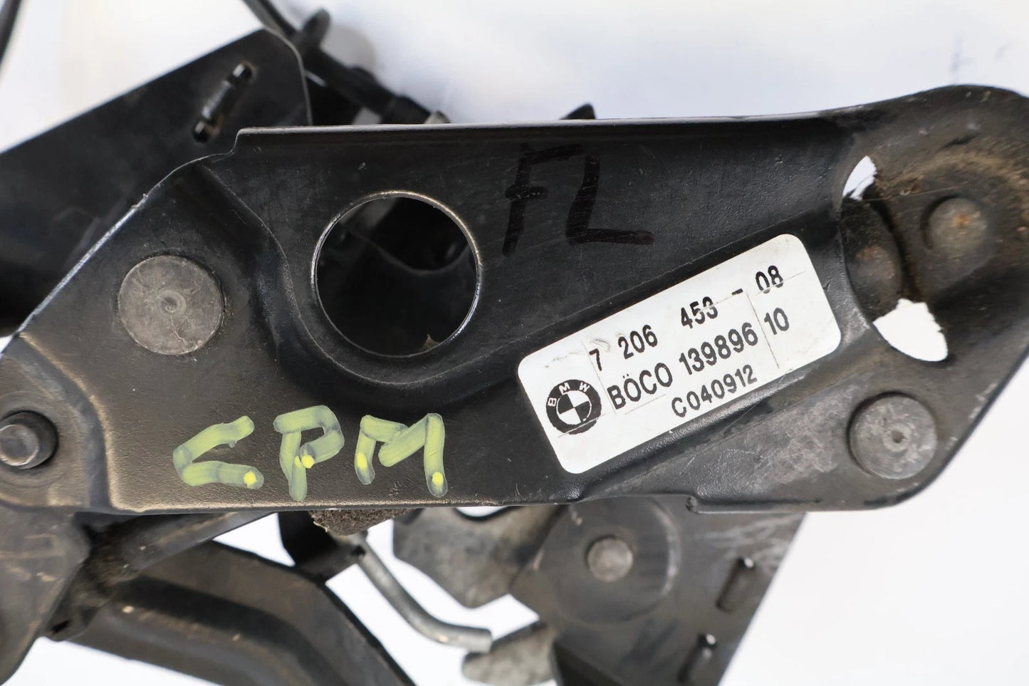 11-16 BMW 528I FR LEFT HOOD LATCH LOCK MECHANISM ACTUATOR STRIKE 7206453 OEM