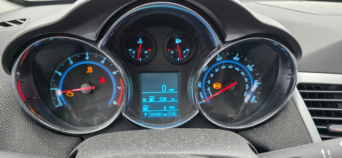 2012 CHEVROLET CRUZE 1.4L SPEEDOMETER INSTRUMENT GAUGE CLUSTER 157K OEM 95940654