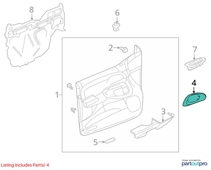 2002-2009 CHEVROLET TRAILBLAZER FRONT RIGHT SIDE INNER DOOR HANDLE 15214502 OEM