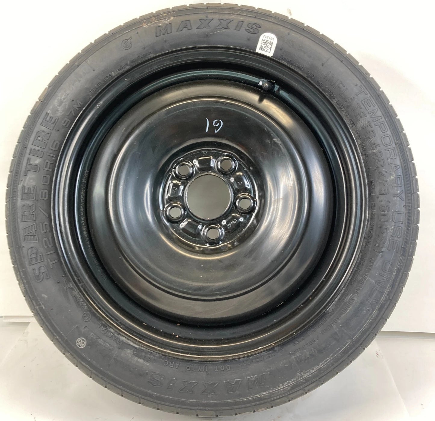 2012-2018 FORD FOCUS EMERGENCY SPARE TIRE WHEEL COMPACT DONUT T125/80 R16 OEM