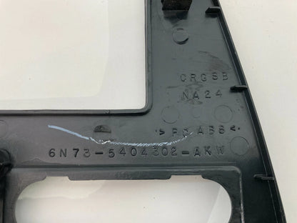 06-09 FORD FUSION CENTER DASH RADIO BEZEL TRIM WITH CLOCK OEM 6N73-5404302-AK