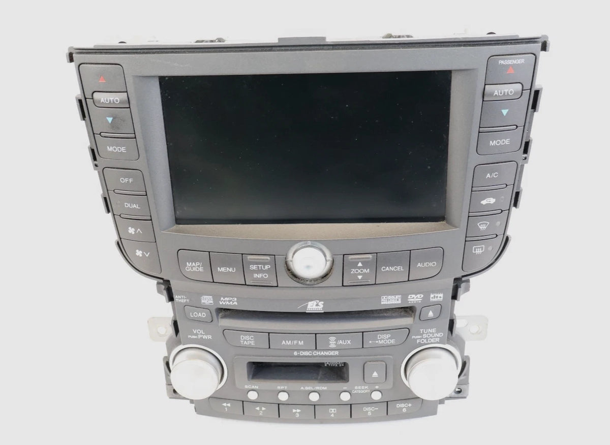 2007 2008 ACURA TL TYPE-S NAVIGATION SCREEN DISPLAY RADIO CLIMATE 39050-SEP-A6