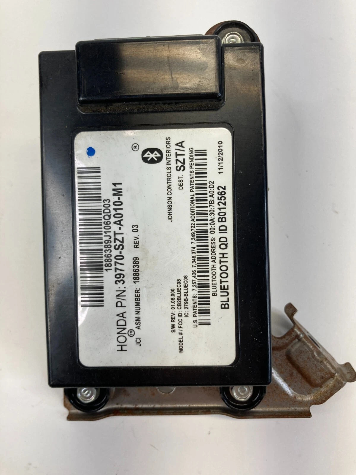 2011-2015 HONDA CR-Z COMMUNICATION BLUETOOTH CONTROL MODULE 39770-SZT-A010-M1