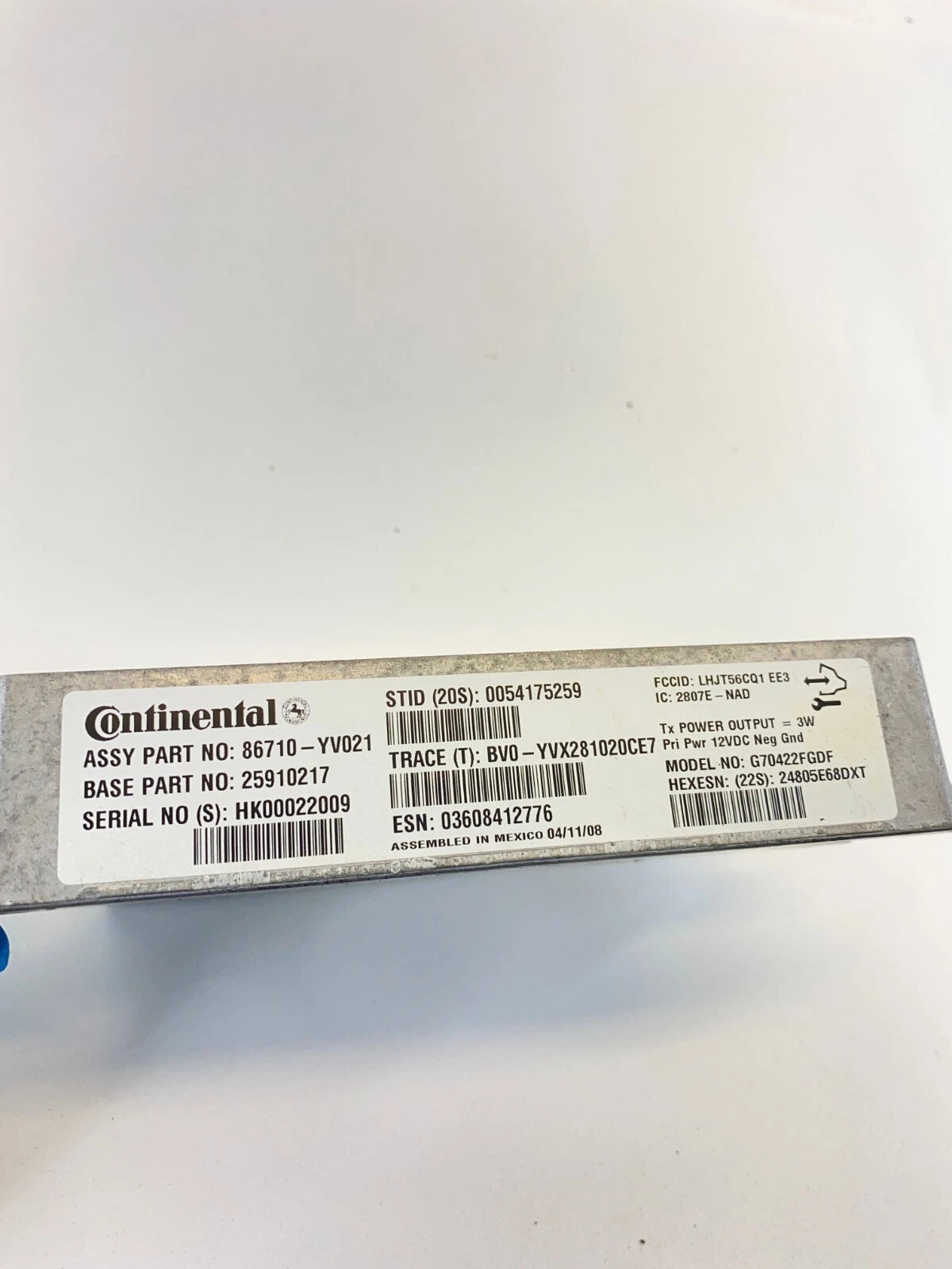 2009 2010 PONTIAC VIBE 2.4L 16V COMMUNICATION CONTROL MODULE 86710-YV021 OEM