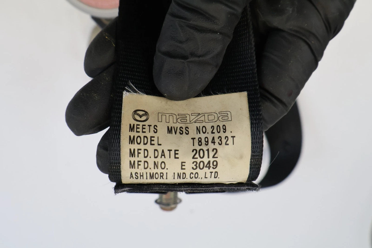 2011-2014 MAZDA 2 FRONT RIGHT PASSENGER SIDE SEAT BELT RETRACTOR BLACK OEM
