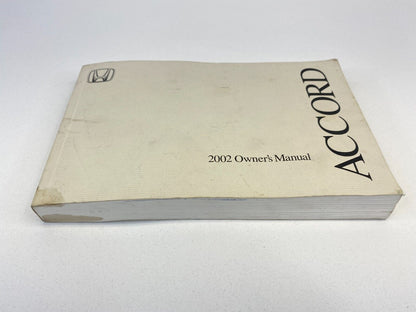 2002 Honda Accord Sedan Owners Manual Handbook Guide OEM