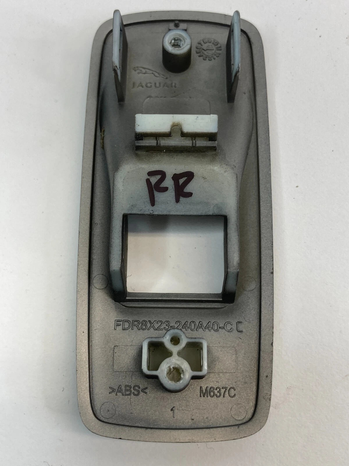 2009-2011 JAGUAR XF REAR RIGHT SIDE WINDOW SWITCH BEZEL COVER SILVER OEM