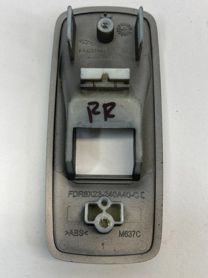2009-2011 JAGUAR XF REAR RIGHT SIDE WINDOW SWITCH BEZEL COVER SILVER OEM