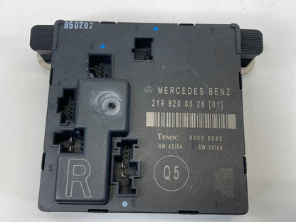 06 MERCEDES-BENZ CLS500 REAR RIGHT PASSENGER DOOR CONTROL MODULE OEM 2198200326