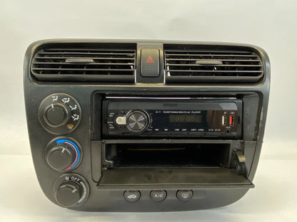 01-05 HONDA CIVIC CENTER DASH RADIO BEZEL CLIMATE CONTROL AC & STEREO UNIT OEM