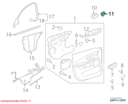 2010-2017 GMC TERRAIN FRONT LEFT SIDE VIEW POWER MIRROR REGULATOR SWITCH ASSY