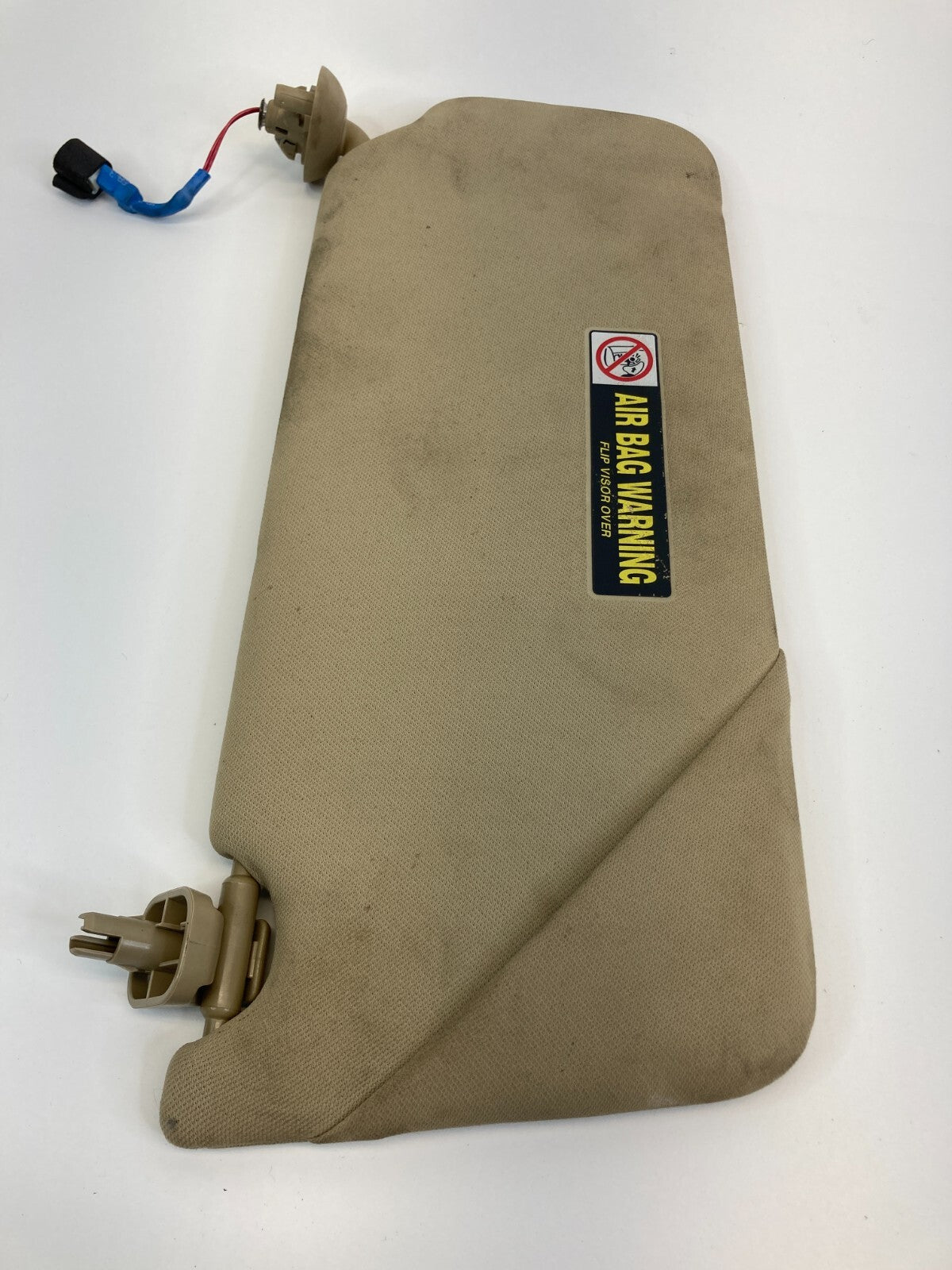 08-10 Honda Accord Driver Left Sun Visor Shade w/ Mirror Illuminated Ivory OEM