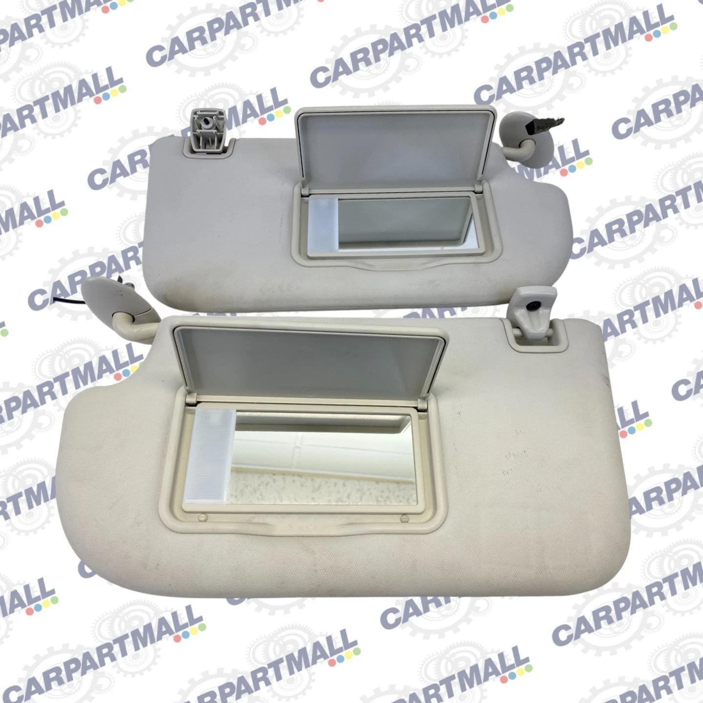 2013-2019 FORD ESCAPE SUN VISOR RH & LH PAIR SET GRAY LIGHTED W/ HOMELINK OEM
