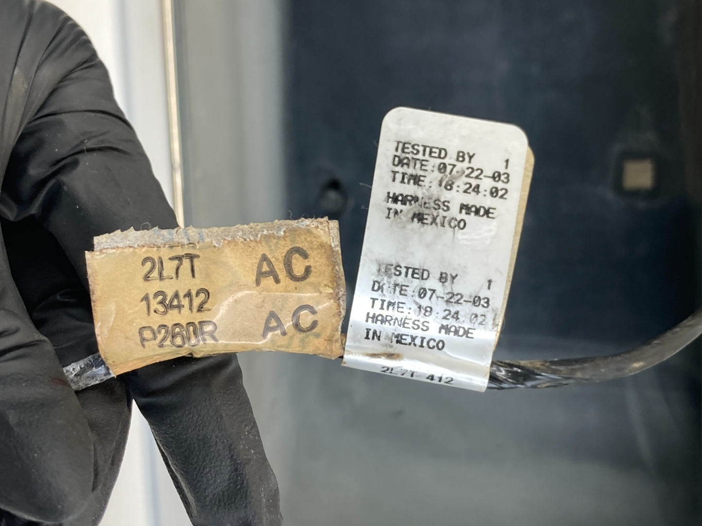 03-06 Lincoln Navigator Rear Trunk Lid License Light Plate Finish Panel Molding