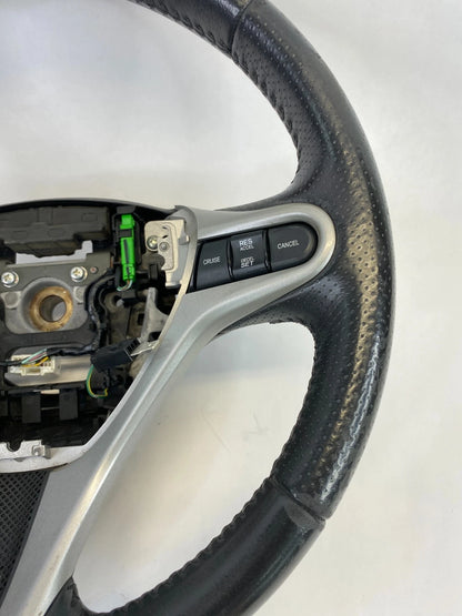 2009-2013 HONDA FIT STEERING WHEEL W/ CRUISE CONTROL SWITCH ASSEMBLY LEATHER OEM