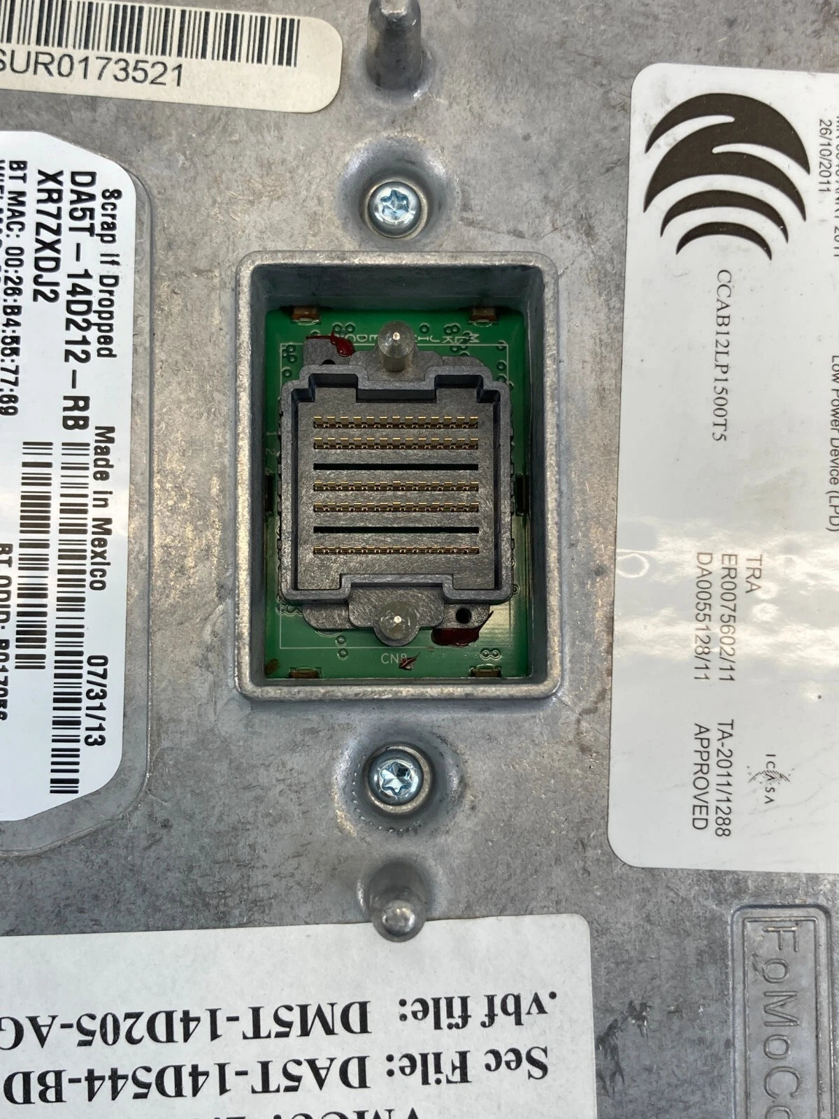 12-14 FORD FOCUS COMMUNICATION VOICE RECOGNITION SYNC MODULE DA5T-14D212-RB OEM