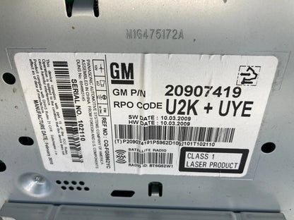 2011 11 Buick Regal AM/FM Radio CD Disc Player Receiver 20907419 OEM