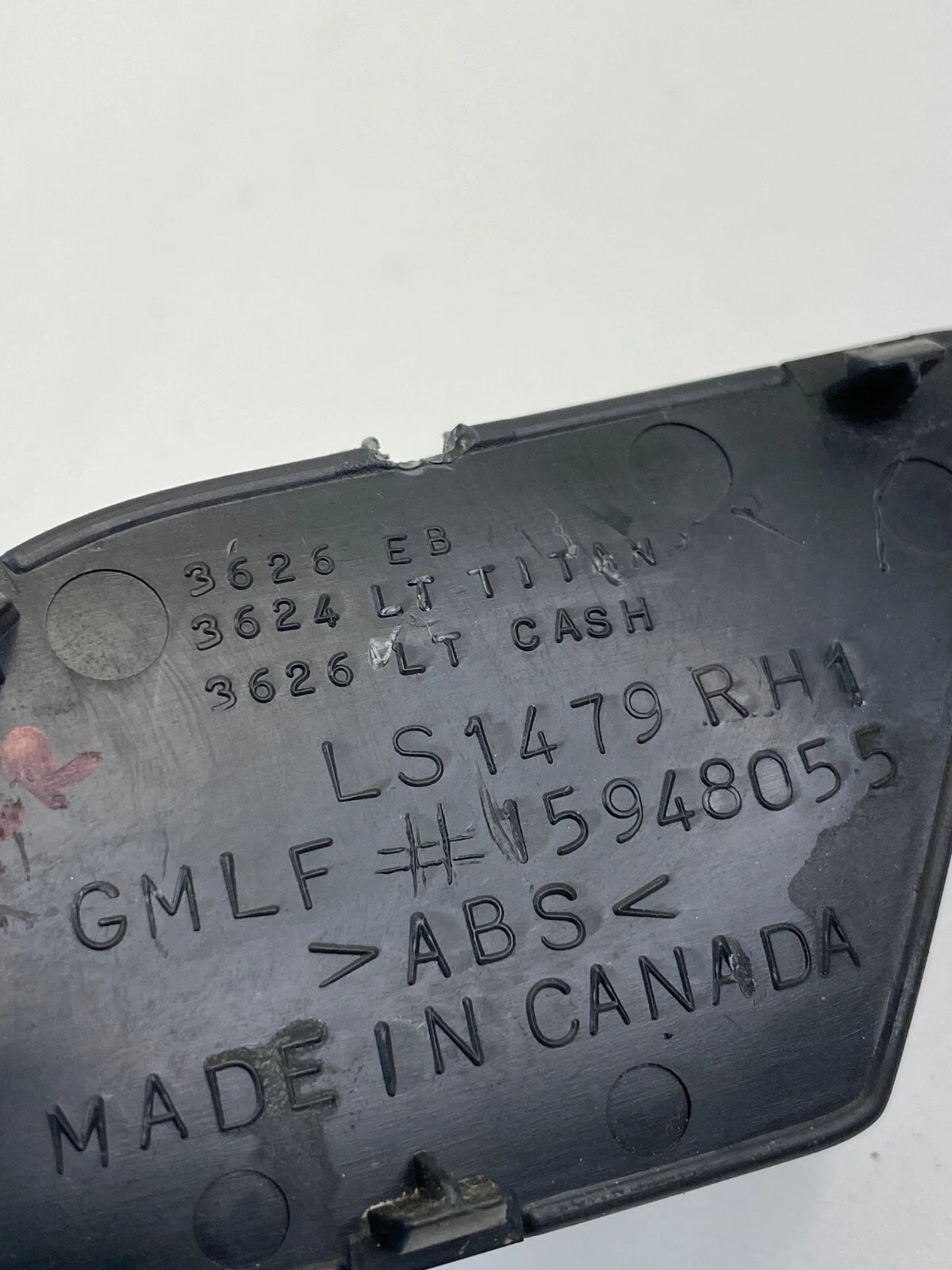 09-12 CHEVROLET TRAVERSE REAR RIGHT DOOR HANDLE COVER BEZEL TRIM 15948055 OEM