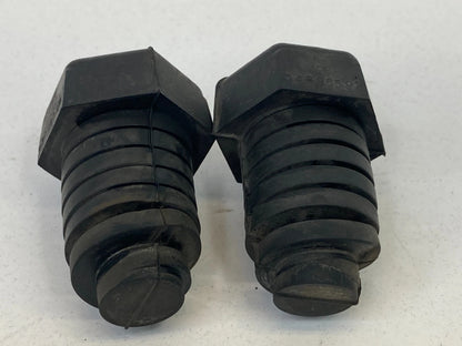 2002-2007 JEEP LIBERTY FRONT HOOD BUMPER RUBBER ADJUST PAIR SET OEM