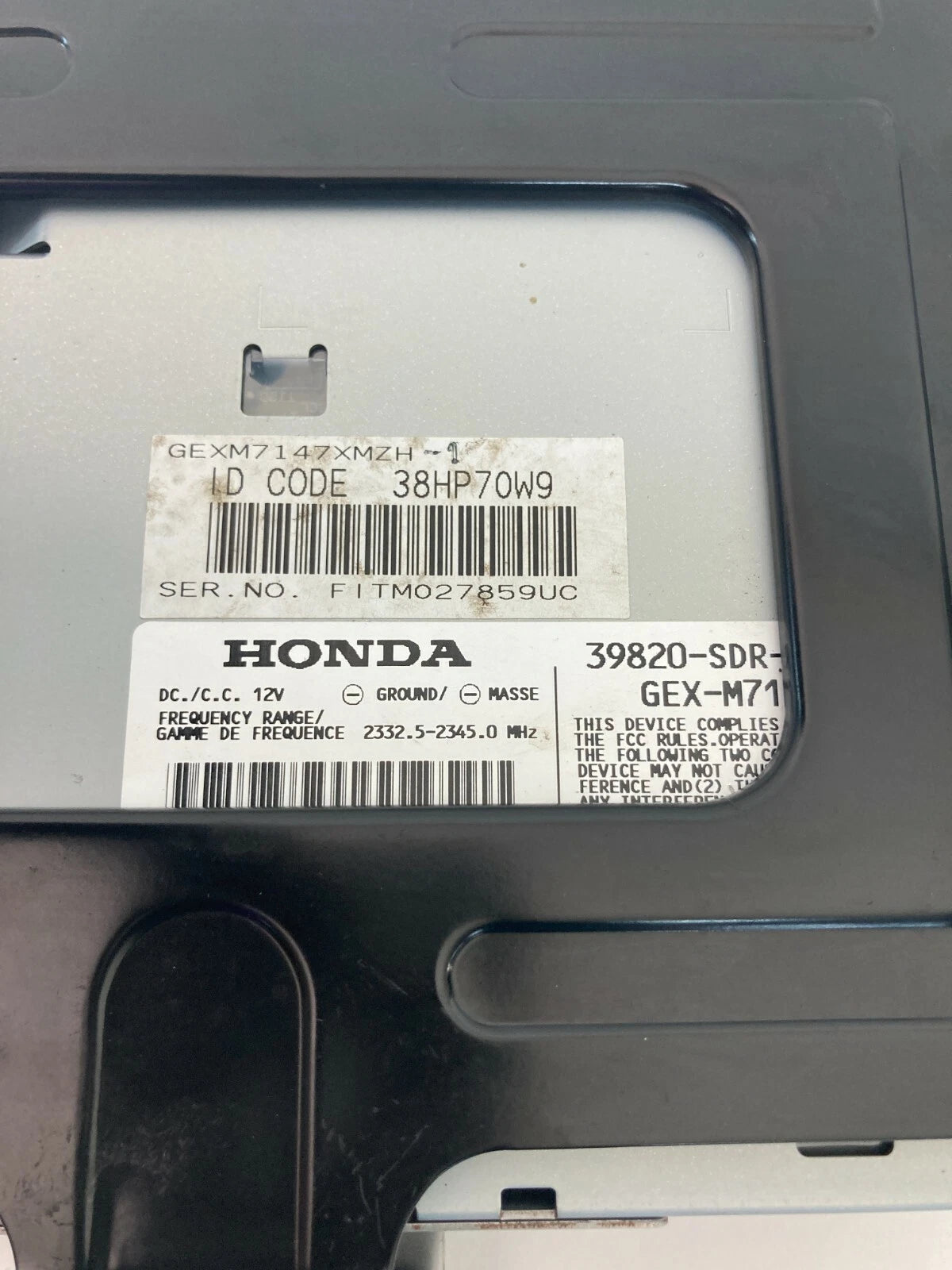 2005-2007 HONDA ACCORD HYBRID RADIO XM SATELLITE RECEIVER MODULE 39820-SDR OEM