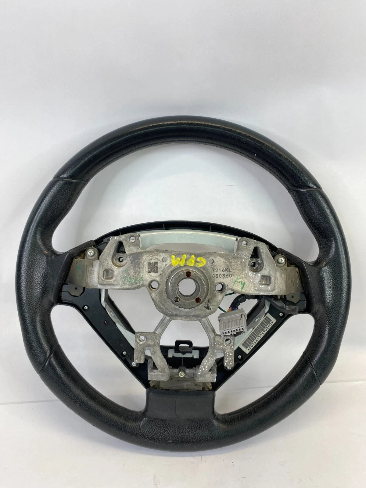 2007 2008 INFINITI G35 SEDAN STEERING WHEEL WITH SWITCHES BLACK LEATHER OEM