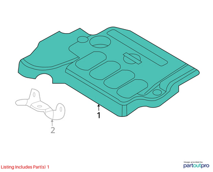 2014-2018 NISSAN NISSAN 2.5L L4 A/T ENGINE COVER APPEARANCE PLATE 14041-3TA1A