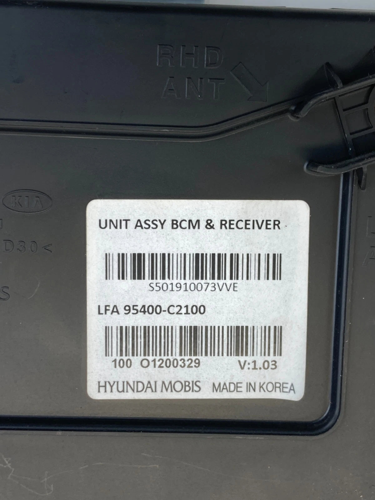 2015 2016 HYUNDAI SONATA 2.4L A/T BODY CONTROL MODULE UNIT BCM 95400-C2100 OEM