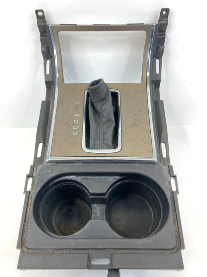 11 12 LINCOLN MKX CENTER CONSOLE SHIFTER BEZEL TRIM W/ CUP HOLDER BA1378045A76B