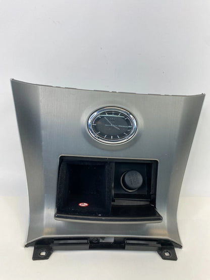 2007 2008 INFINITI FX35 CENTER CONSOLE CLOCK STORAGE BEZEL TRIM 68460-CL70A OEM