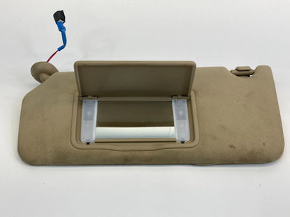 08-10 HONDA ACCORD DRIVER LEFT SUN VISOR SHADE W/ MIRROR ILLUMINATED IVORY OEM