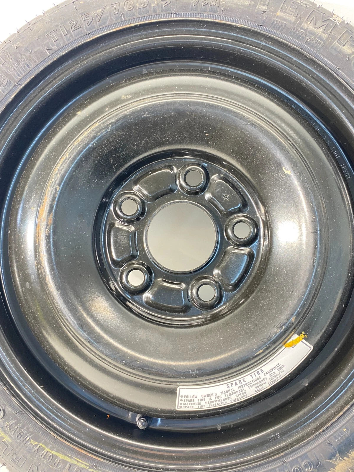 06-11 HONDA CIVIC EMERGENCY SPARE TIRE WHEEL RIM COMPACT DONUT T125/70D15 OEM