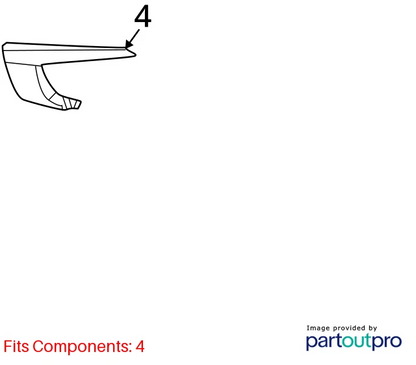 2016-2019 MITSUBISHI OUTLANDER SPORT FRONT RIGHT BUMPER MOLDING GARNISH 6407A170