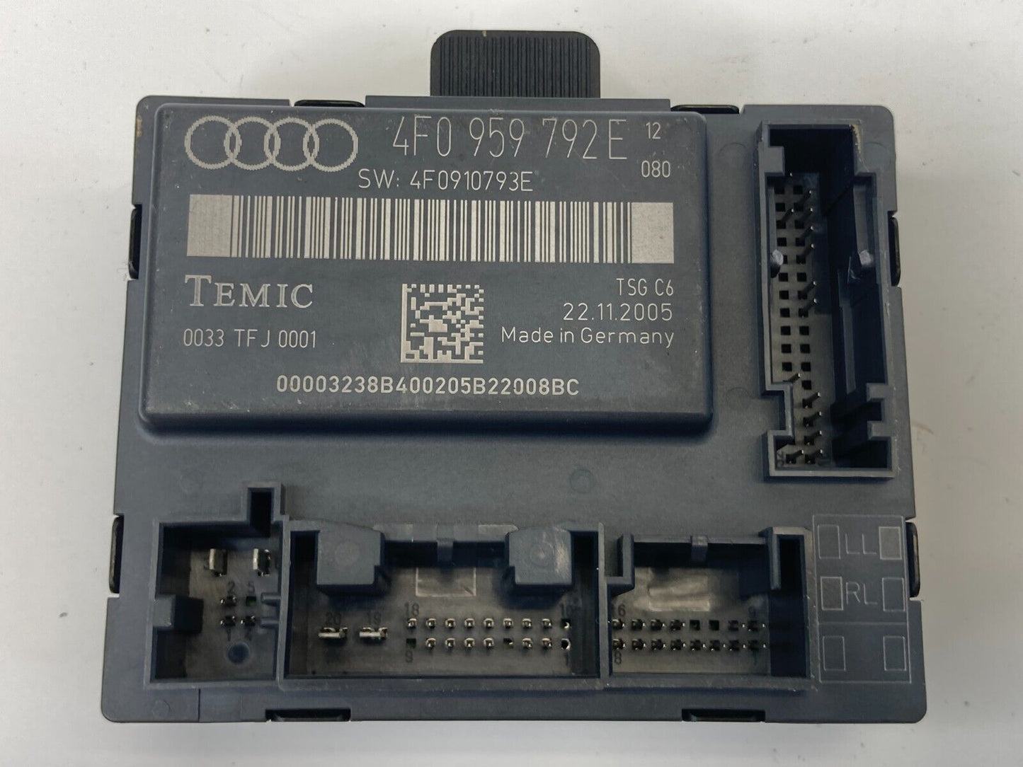 06-08 Audi A6 Quattro Front Right Passenger Side Door Control Module 4F0959792E