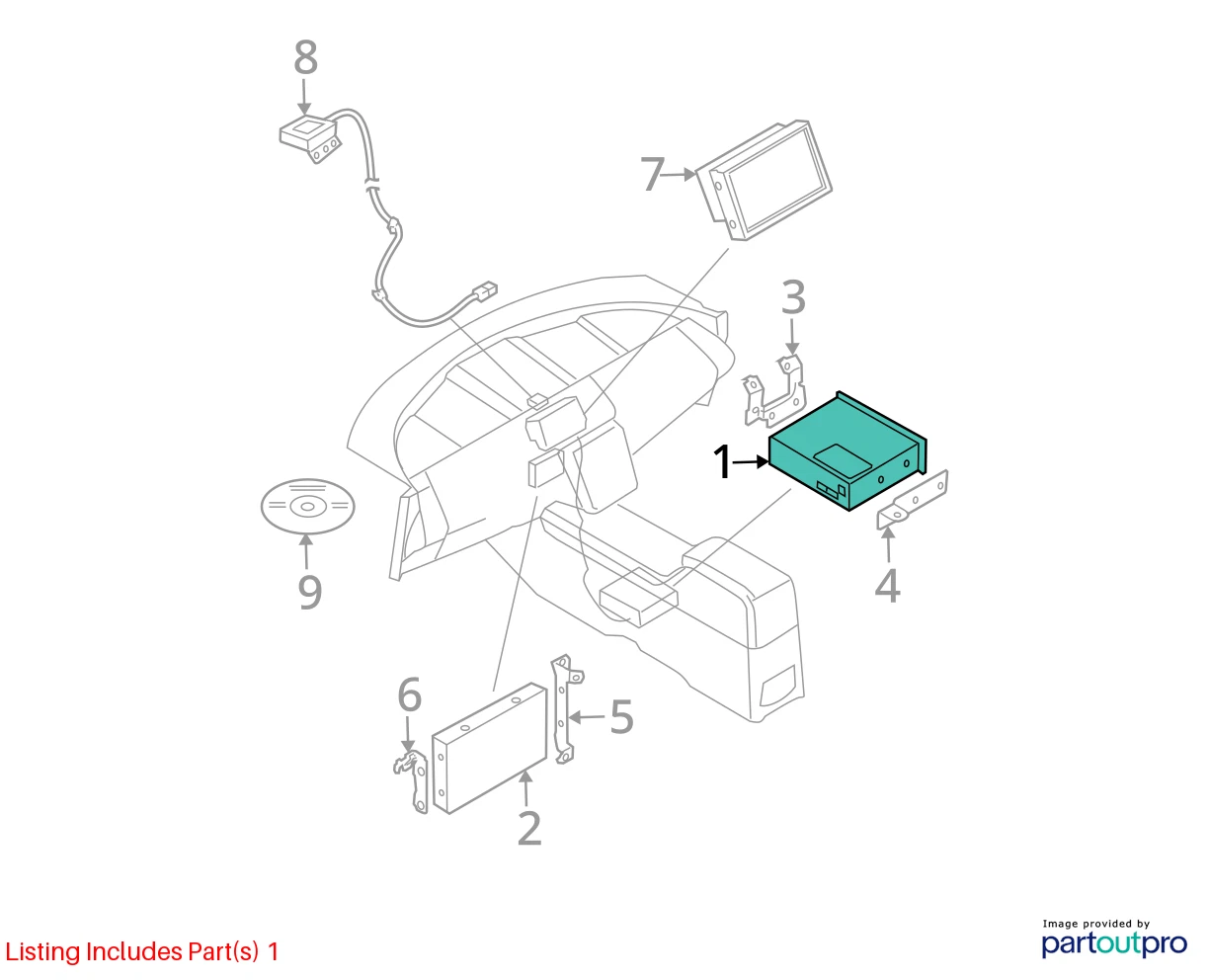 03-07 NISSAN MURANO NAVIGATION DVD PLAYER CONTROL UNIT RECEIVER OEM 25915-CB804
