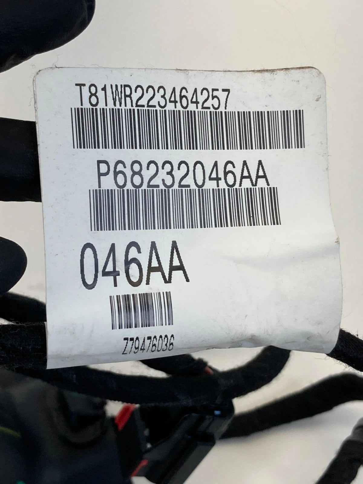 2013-2016 Dodge Dart Rear Right Side Door Wire Wiring Harness 68232046AA OEM