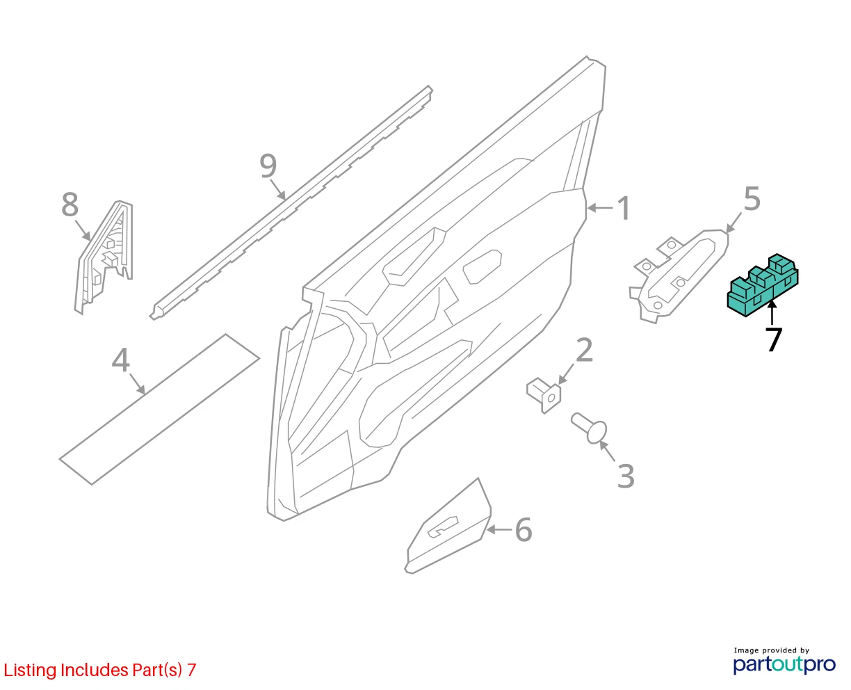 13-19 NISSAN SENTRA LH DRIVER MASTER POWER WINDOW CONTROL SWITCH OEM 25401-3SH1A