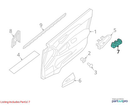 13-19 NISSAN SENTRA LH DRIVER MASTER POWER WINDOW CONTROL SWITCH OEM 25401-3SH1A