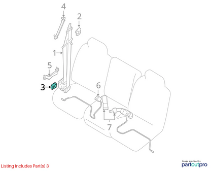 2002-2006 NISSAN ALTIMA FRONT SEAT BELT RETRACTOR LOWER COVER 86827-7S000 OEM