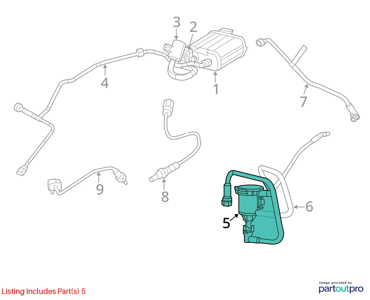 08-16 CHRYSLER TOWN & COUNTRY VACUUM PURGE SOLENOID FUEL VALVE VAPOR CANISTER