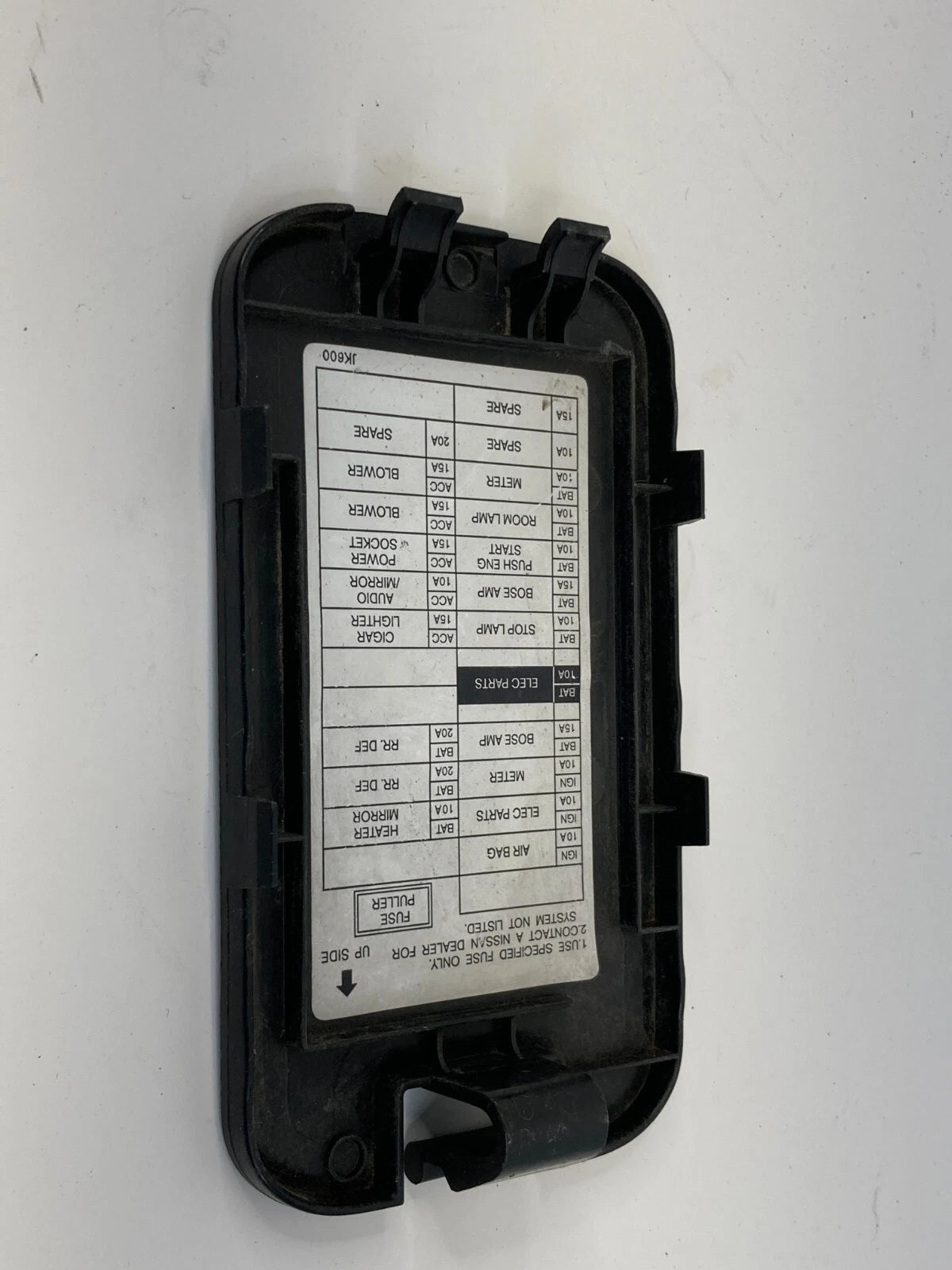 2007 2008 INFINITI G35 X SEDAN 3.5L V8 A/T FRONT FUSE BOX DOOR LID COVER OEM