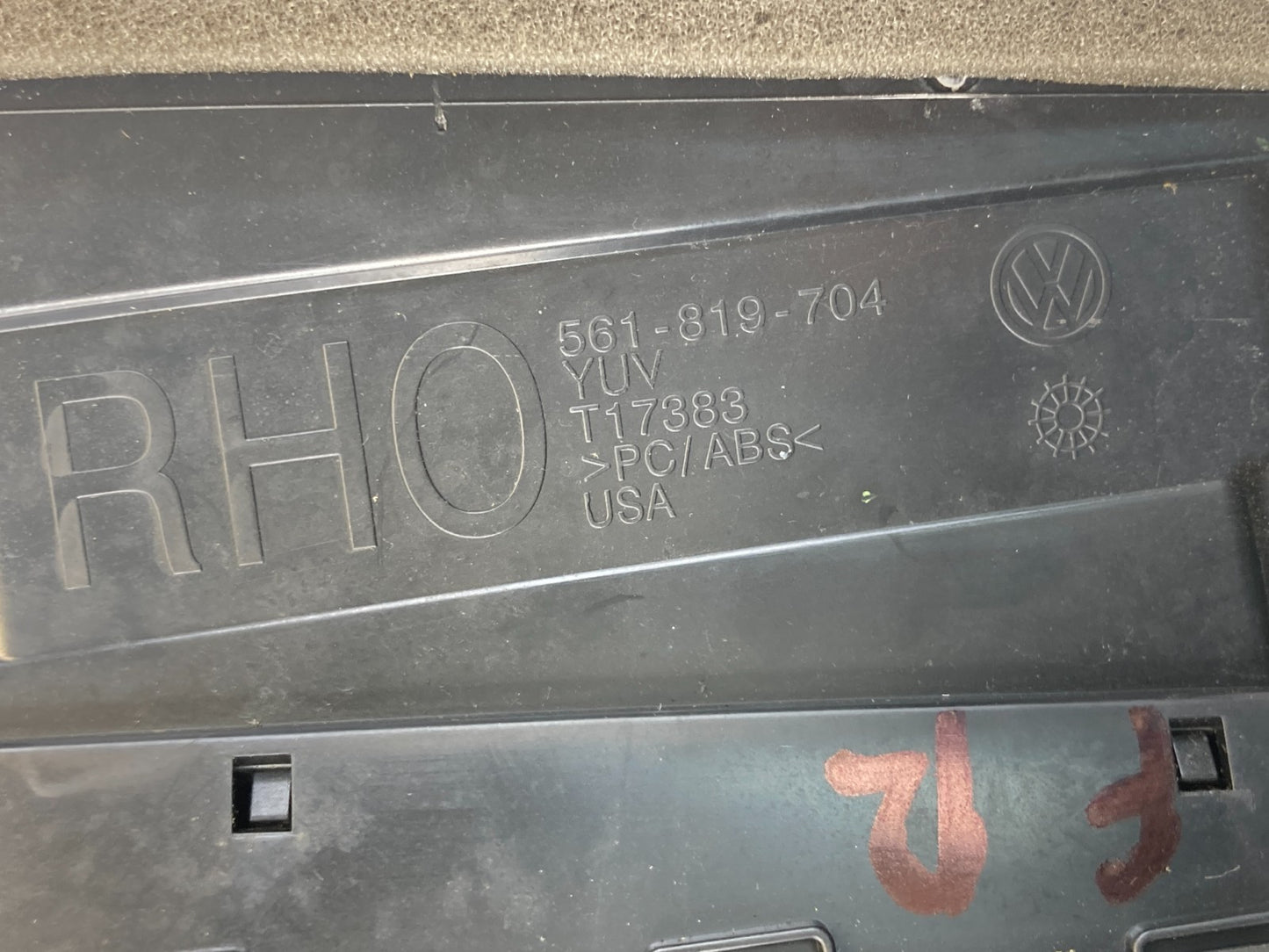 12-15 VW Volkswagen Passat Right Dash AC Air Vent Heater Outlet Grille 561819704